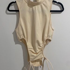 Zara mock neck top with open sizes size medium